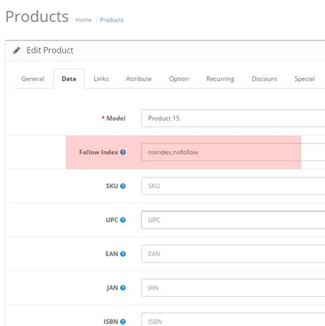 Noindex, Follow, Noindex-NoFollow Tag Module 