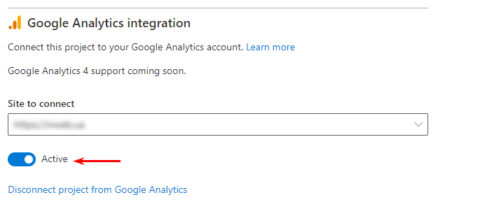 Активатор аккаунта Google Analytics в сервісі Microsoft Clarity