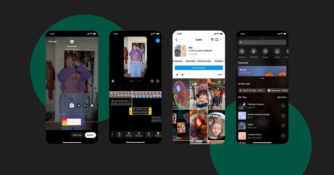 В Instagram тепер можна додати декілька аудіодоріжок у Reels