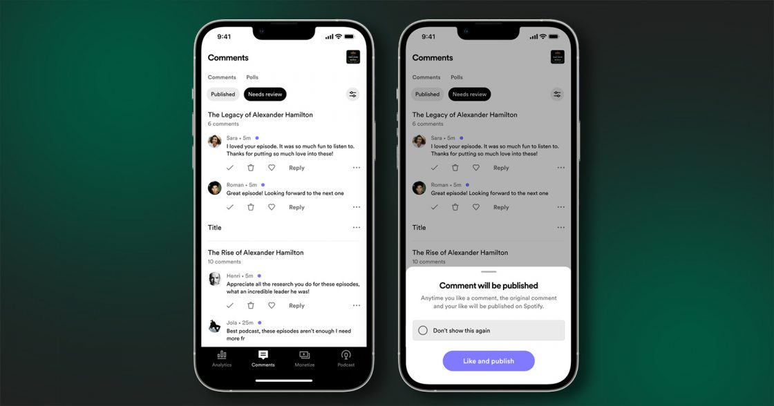 Spotify запустив функцію коментарів для подкастів