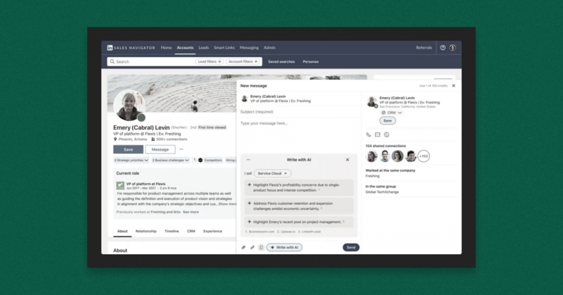 LinkedIn додав функції штучного інтелекту до Sales Navigator 