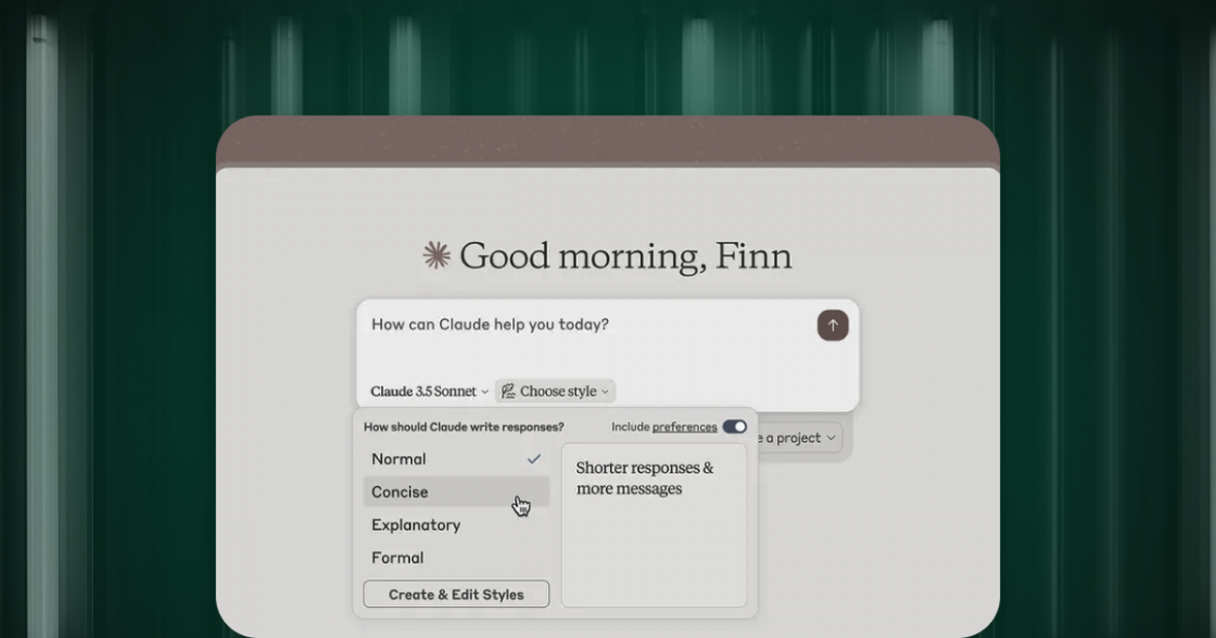 Anthropic додав до чатбота Claude AI персоналізовані стилі відповідей