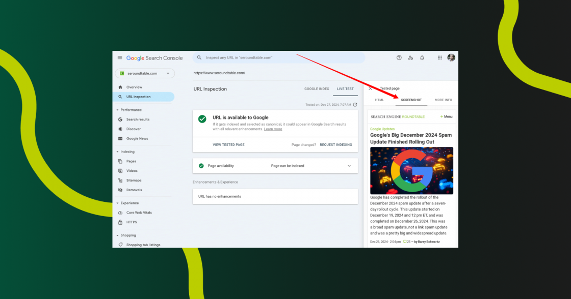 Google пояснив функцію скриншотів у Search Console