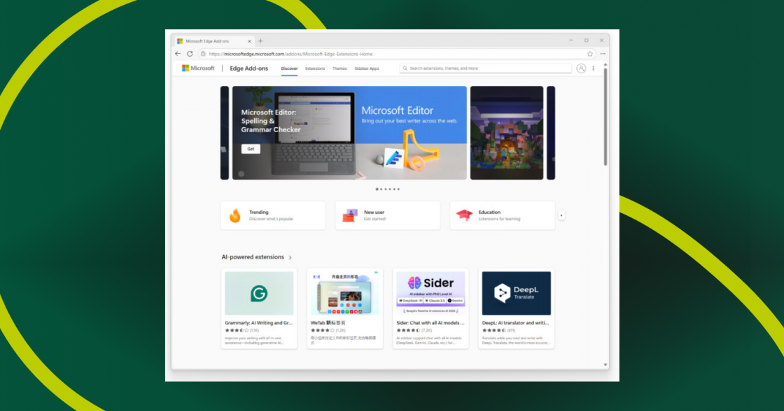 Microsoft оновила сайт із розширеннями для браузера Edge